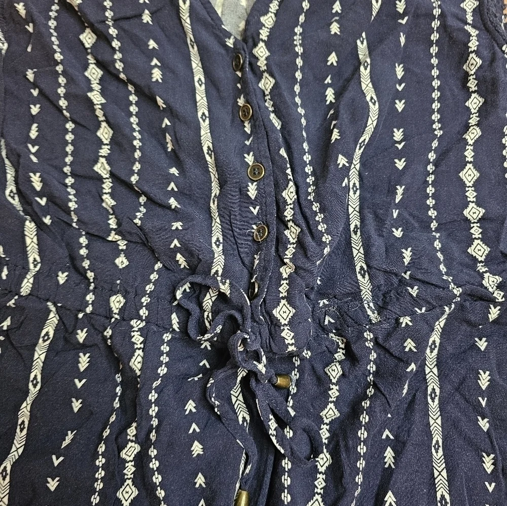 Tribal Print Drawstring Dress - Picture 4 of 12